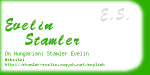 evelin stamler business card